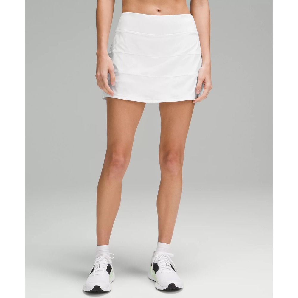 Lululemon Pace Rival Skirt Tall White Size 2 LW8AB5T Running Tennis Skort